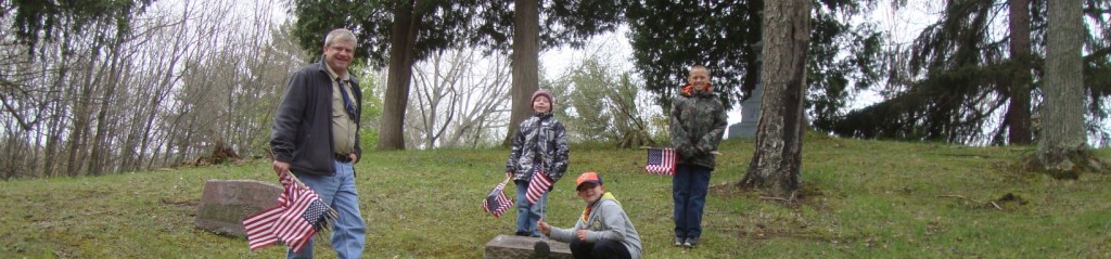 Boy Scouts at Cemetary